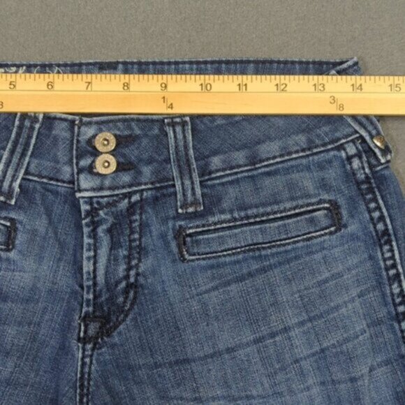 Ariat Jeans Women's 26R Blue Trouser Mid Rise Stretch Outseam Ella Wide Leg - Picture 6 of 13